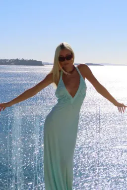 Solamusa Angelina Maxi in Aqua Size 10 for rent on The Volte - image 3