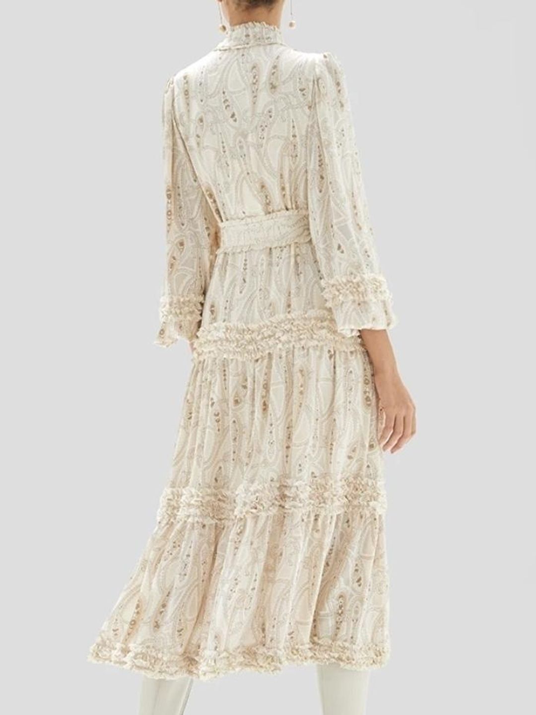 Alexis Rozalya Dress Cream Paisley Size 8 for rent on The Volte - main image
