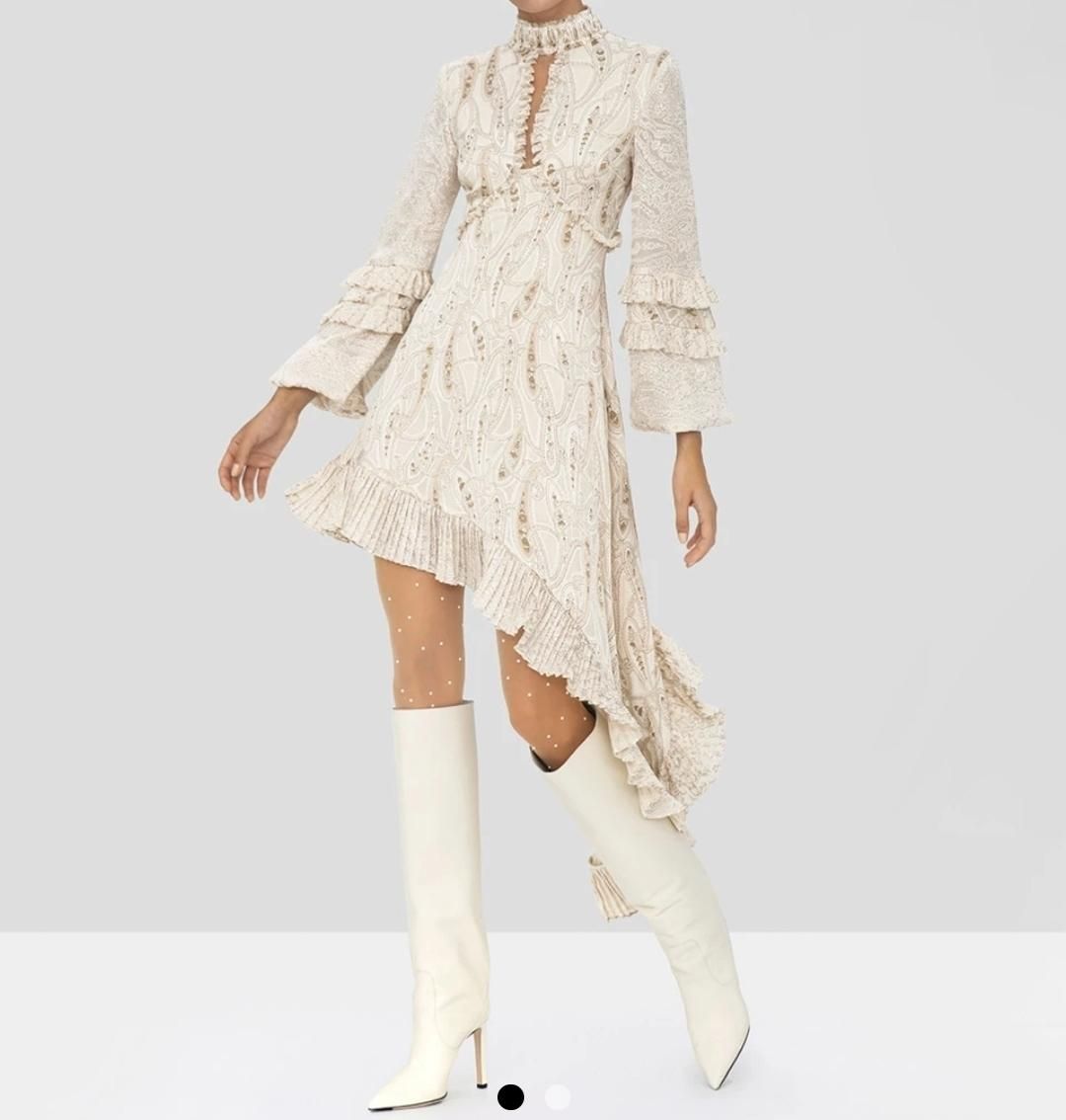 Alexis Liora Dress Cream Paisley Size 8 for rent on The Volte - main image