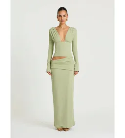 Benni Agnes Maxi Dress Pistachio Size 10 for rent on The Volte - image 1