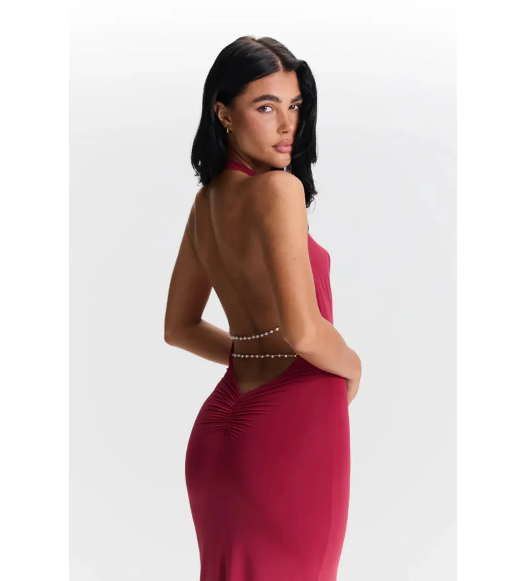 Sasha Therese Harper Maxi Dress Cherry Red Size 8 for rent on The Volte - main image