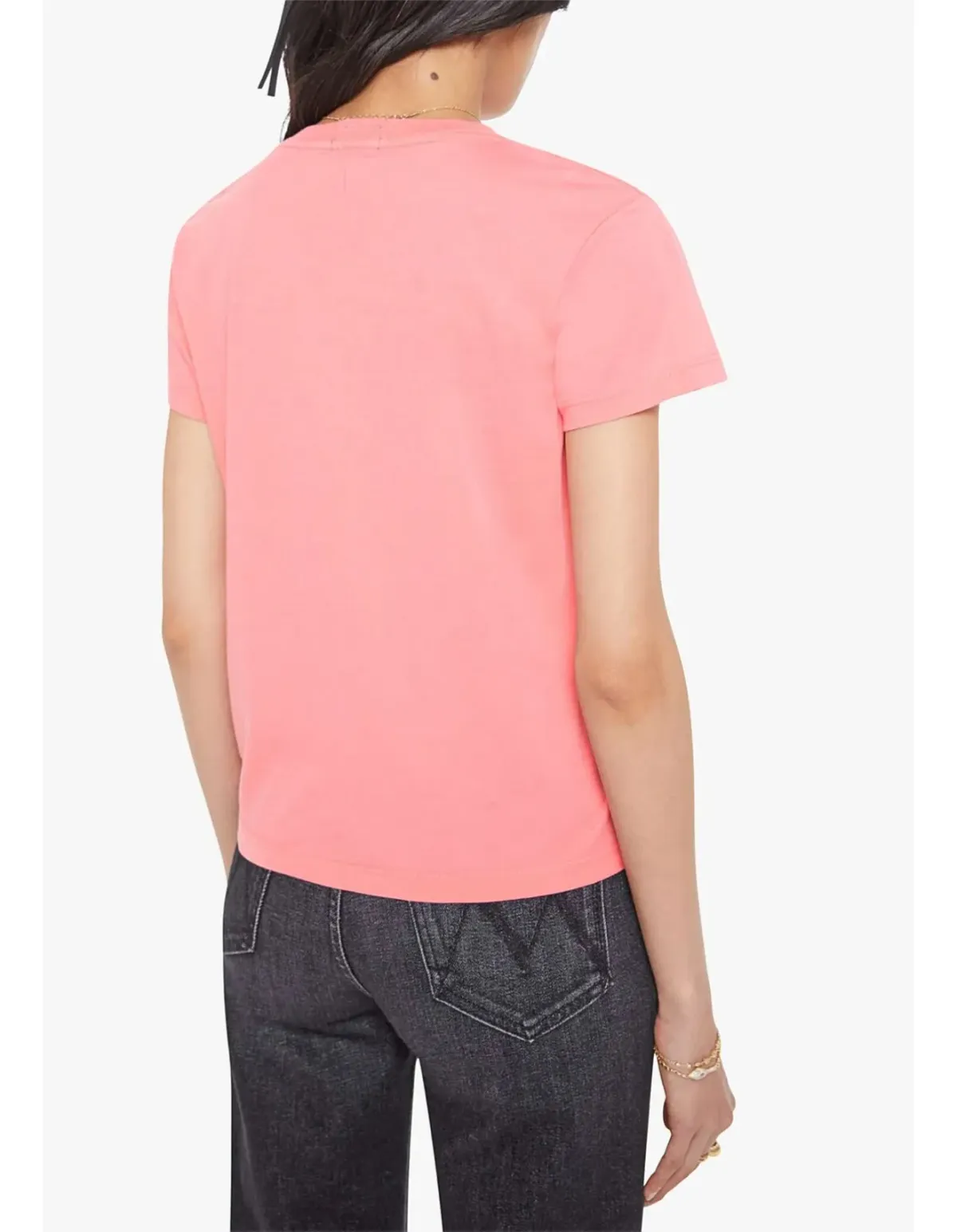 Mother The Boxy Goodie Goodie T-Shirt Size L Strawberry Pink - Image 3