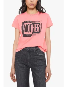 Mother The Boxy Goodie Goodie T-Shirt Size L Strawberry Pink for rent on The Volte - image 1