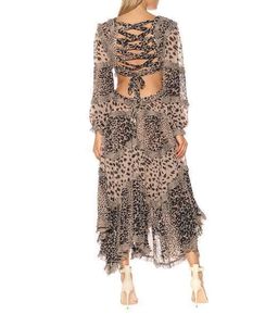 Zimmermann / Allia Cut Out Long Dress /Leopard Print / Size 2 (Size 10-12) for rent on The Volte - image 2