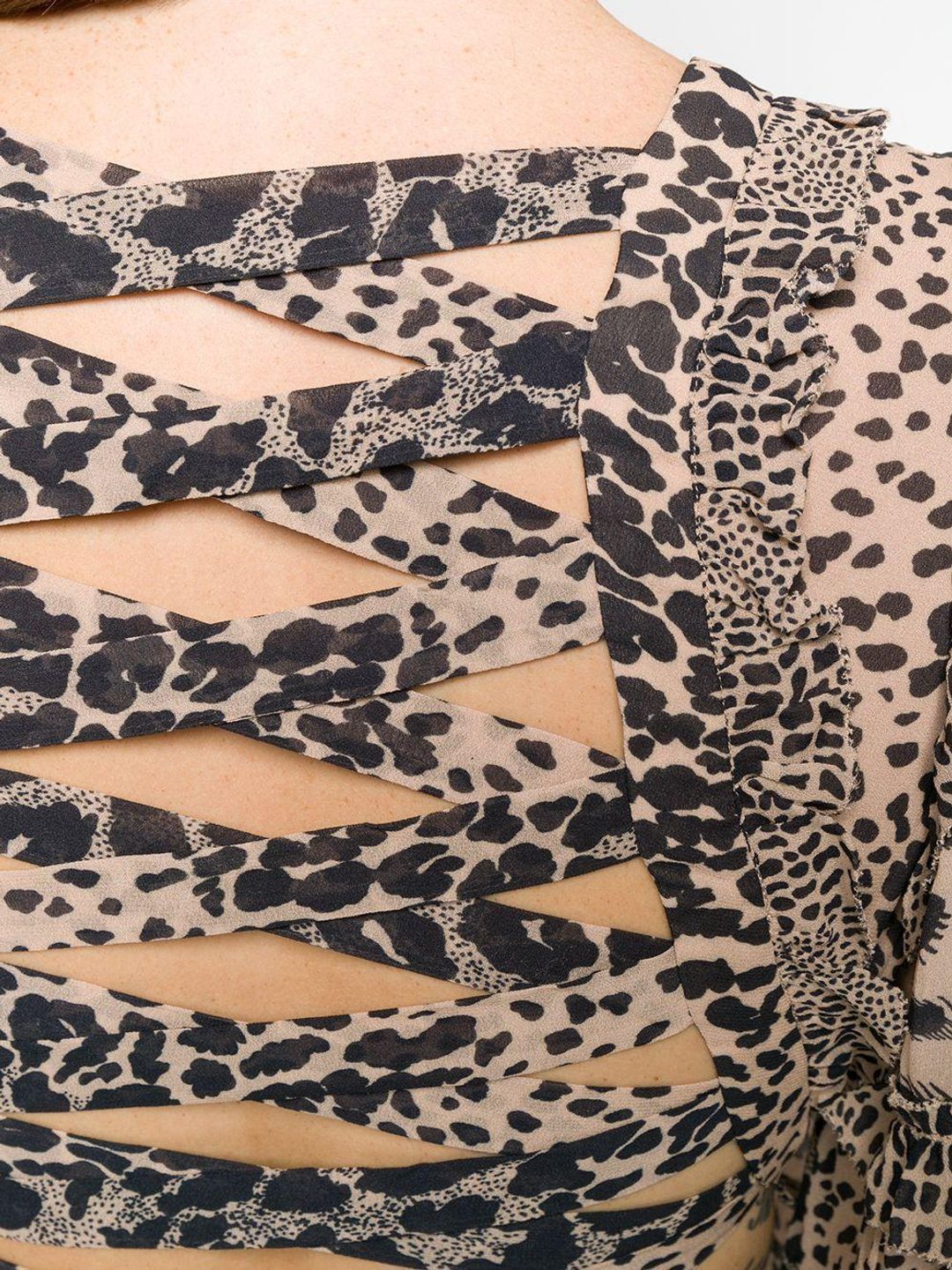 Zimmermann / Allia Cut Out Long Dress / Leopard Print / Size 3 (Size 12-14) for rent on The Volte - main image