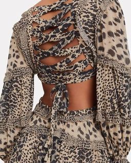 Zimmermann / Allia Cut Out Long Dress / Leopard Print / Size 3 (Size 12-14) for rent on The Volte - image 2