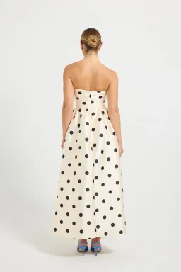 Pasduchas Dottie Strapless Midi Cream Black Dot size 10 for rent on The Volte - image 4