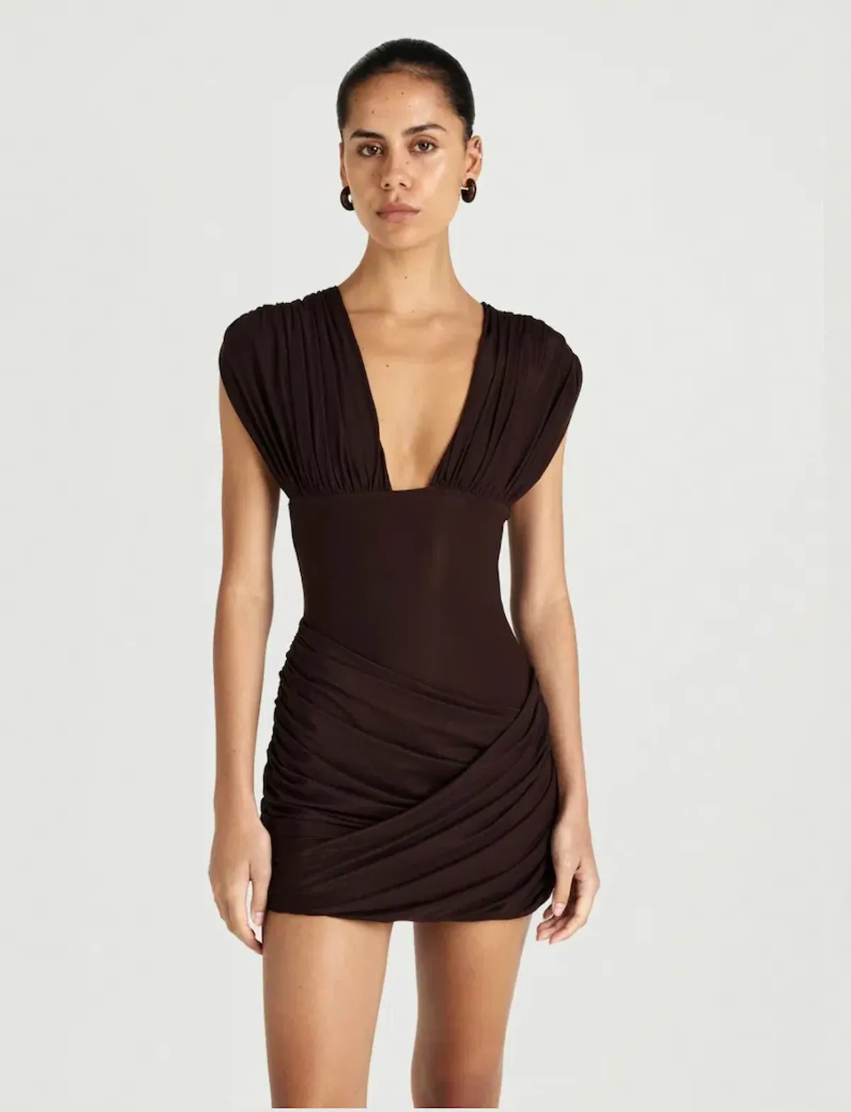 BENNI BROWN NOA MINI DRESS - Image 3
