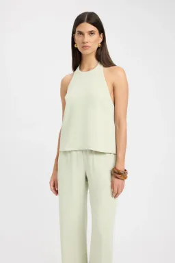Kookai Maria Core Top Sleeveless Green Haze Size 10 / M — Races, Cocktail, Wedding Guest for rent on The Volte - image 1