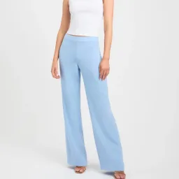 Kookai Hayman Long-Line Vest & Ariel Pants Set Soft Blue & Slate Blue Size 8-10 — Races, Cocktail, Wedding Guest for rent on The Volte - image 4