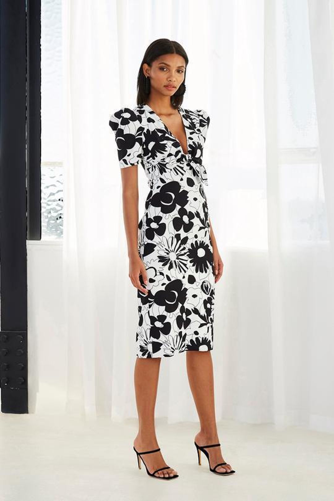 By Johnny Floral Tie Front Tee Dress Size 14 for rent on The Volte - main image
