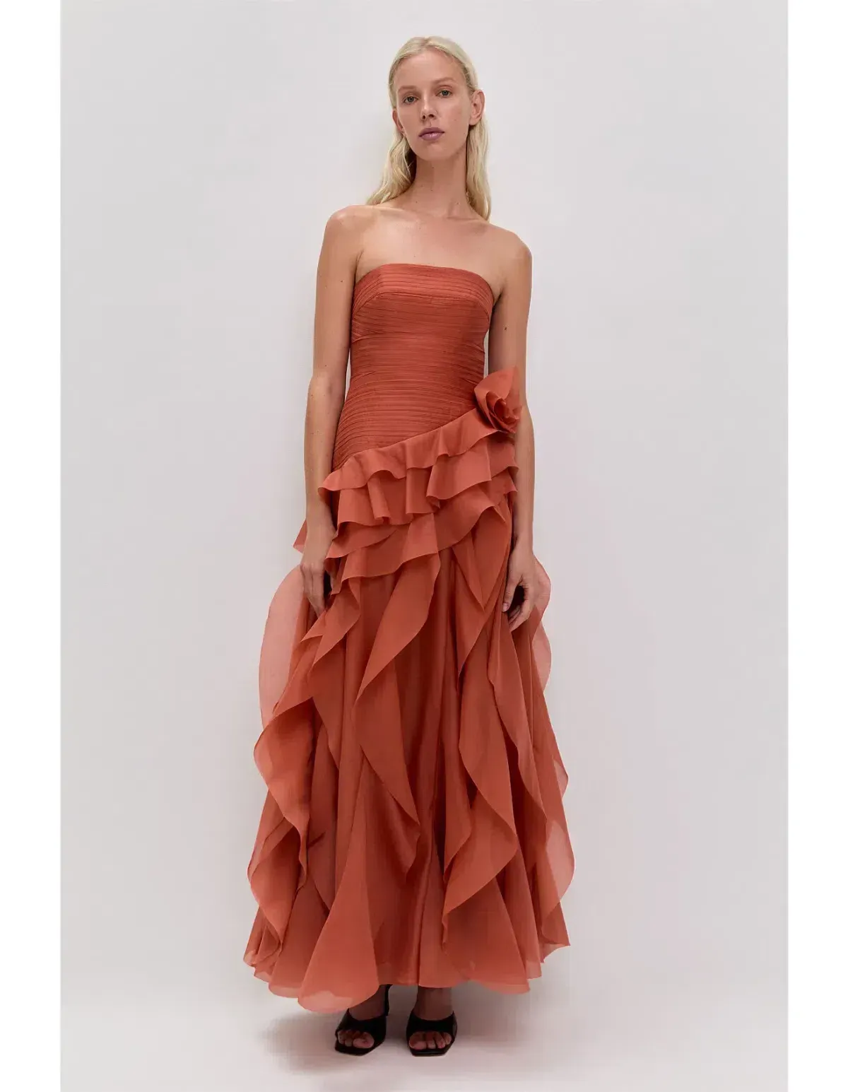 🧡 AJE Canyon Gown Size 10 in Coral Clay / Rust Brown / Orange Maxi Dress🧡 - Image 2