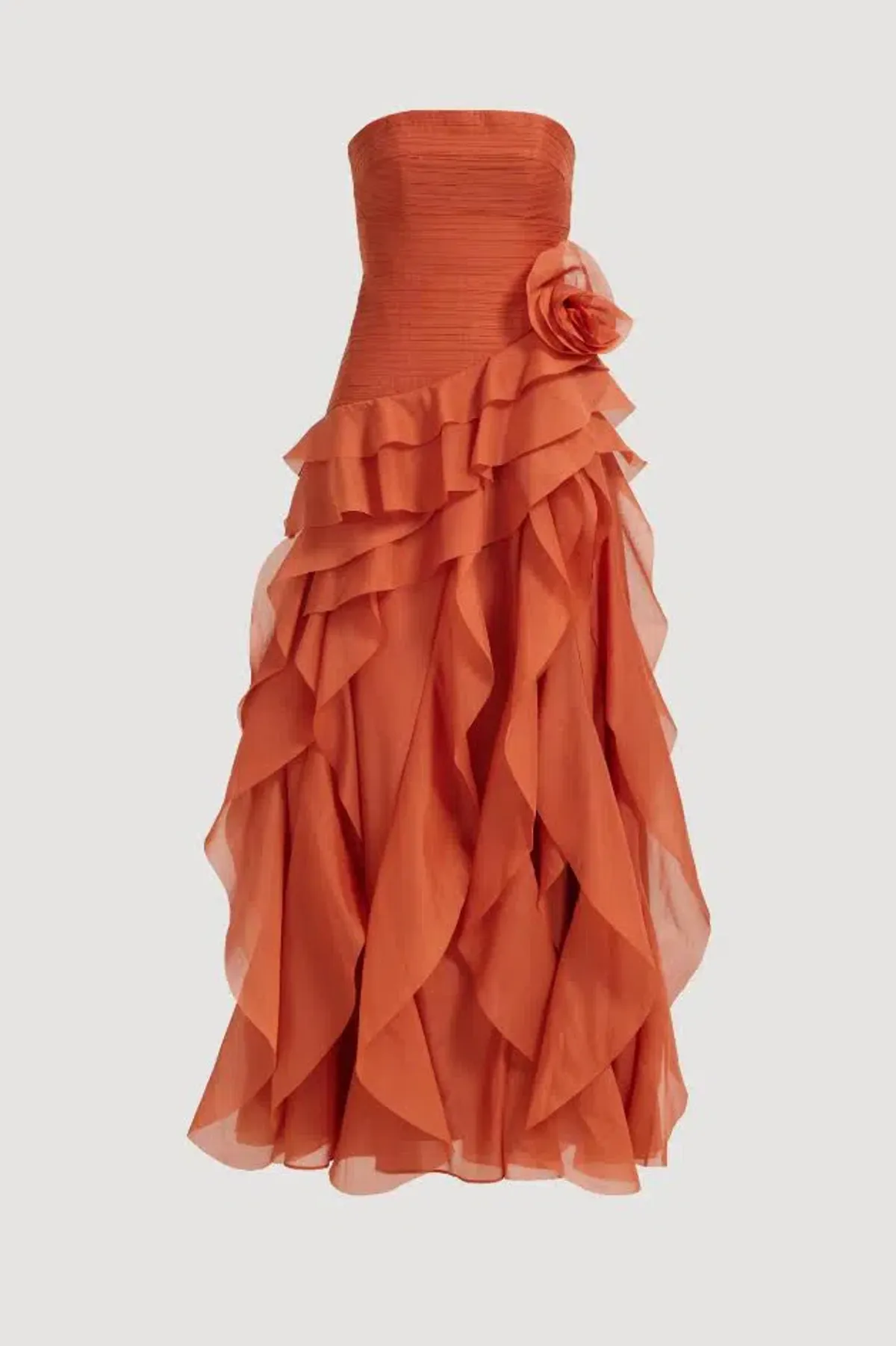 🧡 AJE Canyon Gown Size 10 in Coral Clay / Rust Brown / Orange Maxi Dress🧡 - Image 5