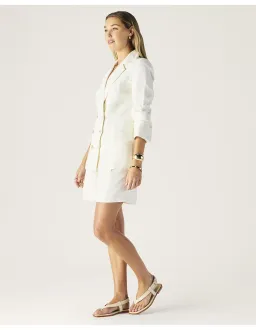 MOS The Label Serafina Linen Blazer Size 16 AU Ecru for rent on The Volte - image 2