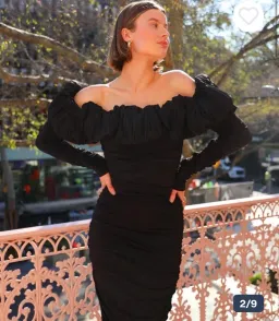 ACLER AMBLESIDE MIDI DRESS IN BLACK for rent on The Volte - image 2