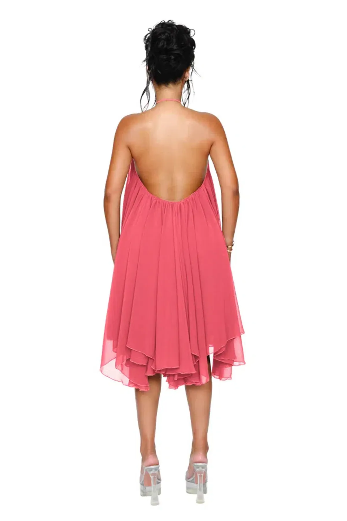 Cou coo Thar Mini Dress in Hot Coral Size 8 - Image 4