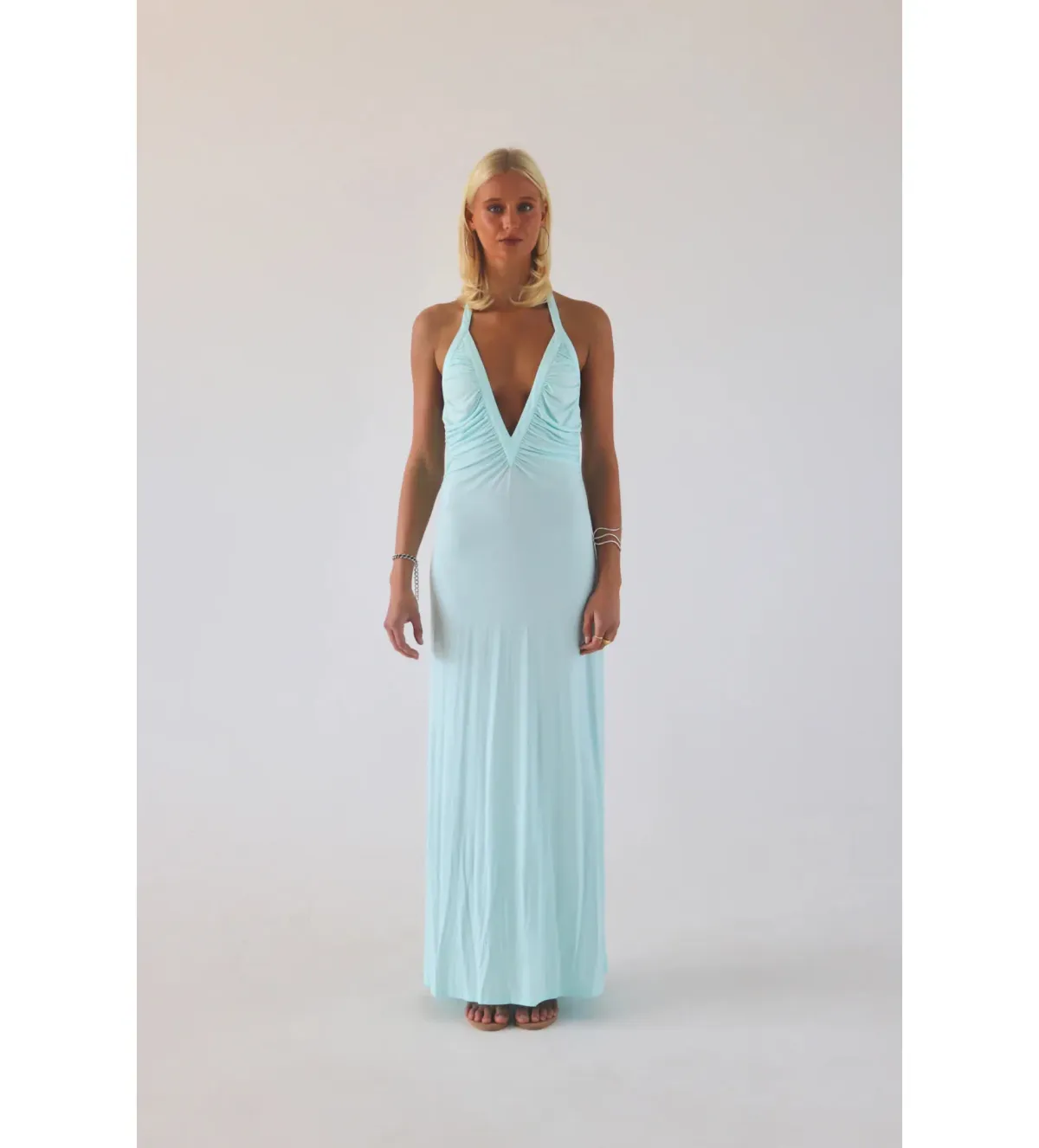Solamusa Angelina Maxi Dress in Aqua Size 8 - Image 1