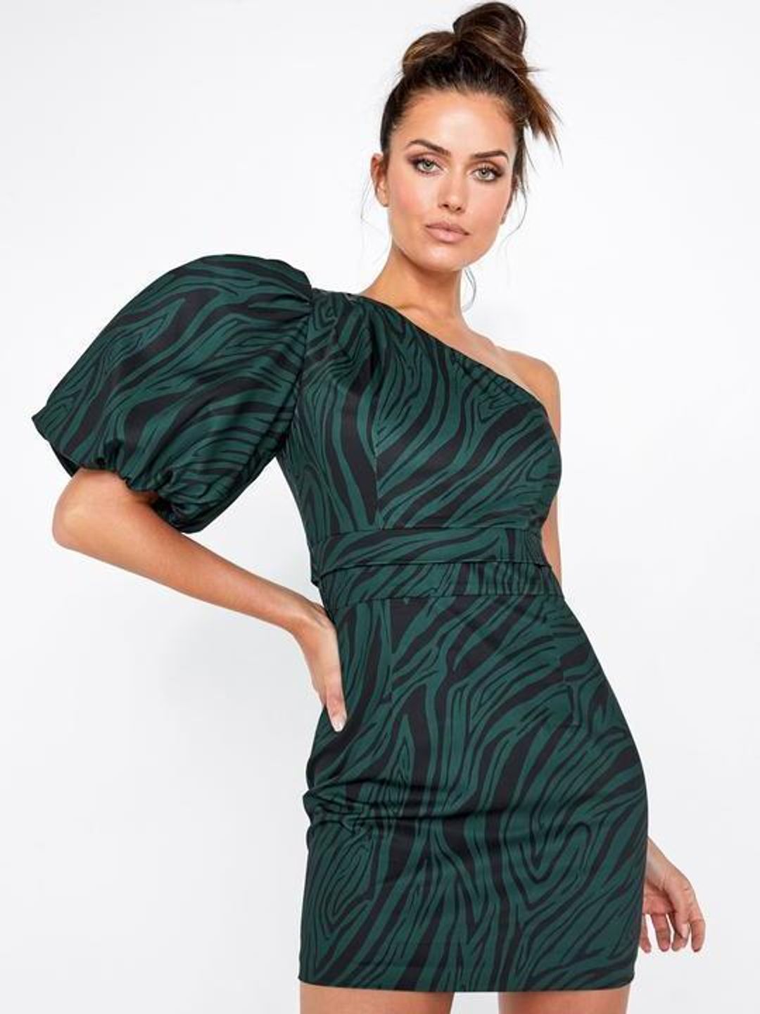 Mossman Dark Paradise Mini Dress green Size 10 for rent on The Volte - main image