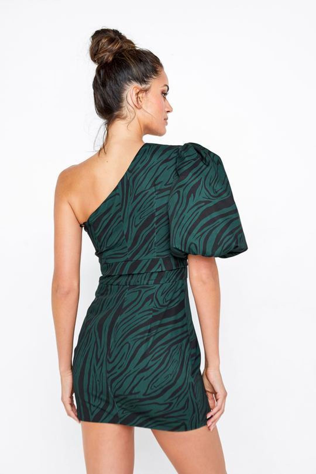 Mossman Dark Paradise Mini Dress green Size 10 for rent on The Volte - main image