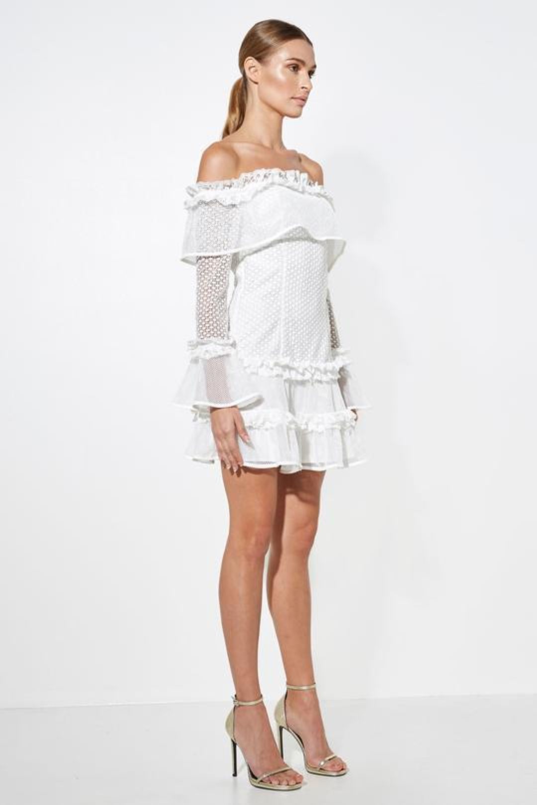 Mossman The Mood Swing Dress white Size 12 for rent on The Volte - main image