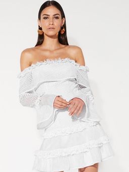 Mossman The Mood Swing Dress white Size 8 for rent on The Volte - image 1