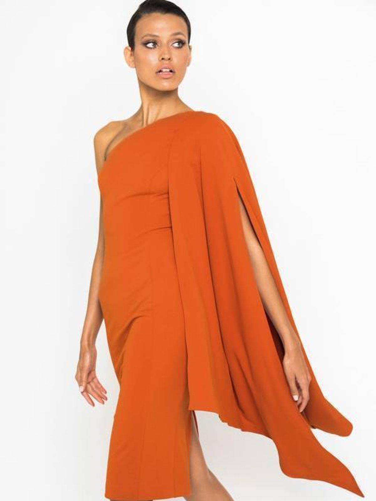 Mossman Moving On Up Dress orange Size 10 - Image 1