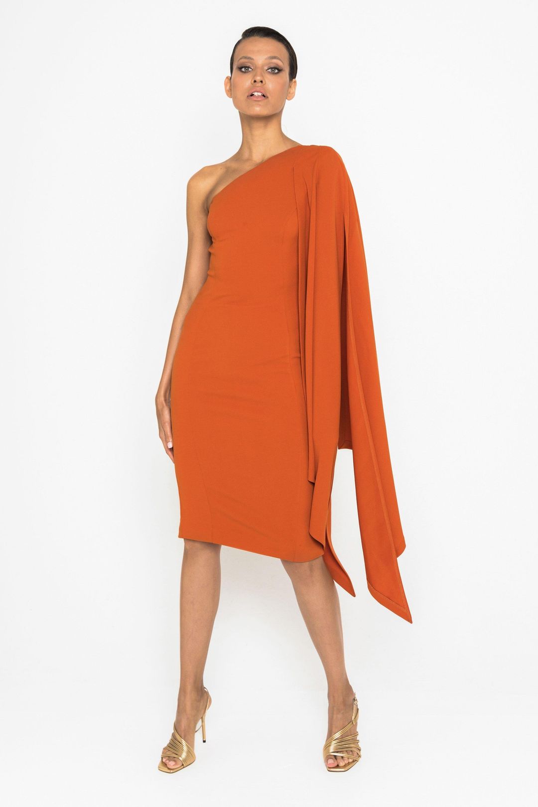 Mossman Moving On Up Dress orange Size 12 for rent on The Volte - main image