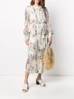Zimmermann Wavelength Scallop Midi Dress Floral Size 1 / Au 10 for rent on The Volte - image 1