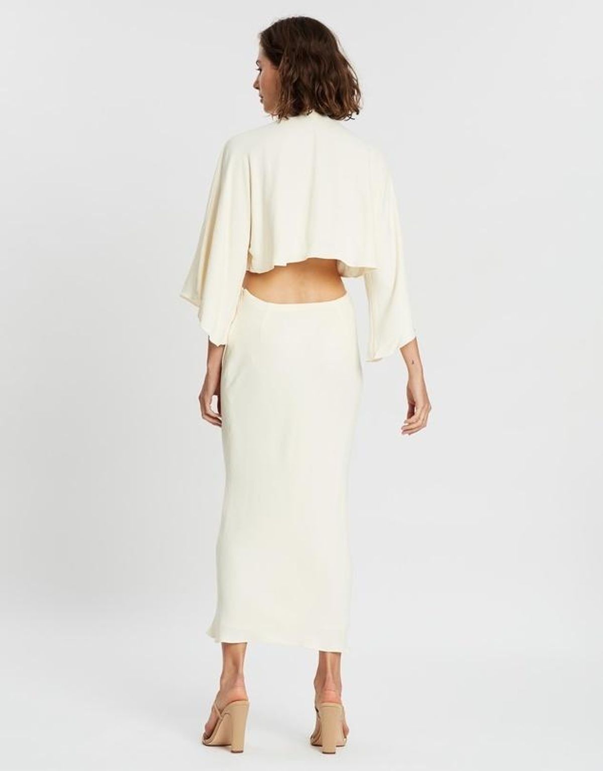 Shona Joy Lautner Tie Front Midi Dress Size 10 - Image 3