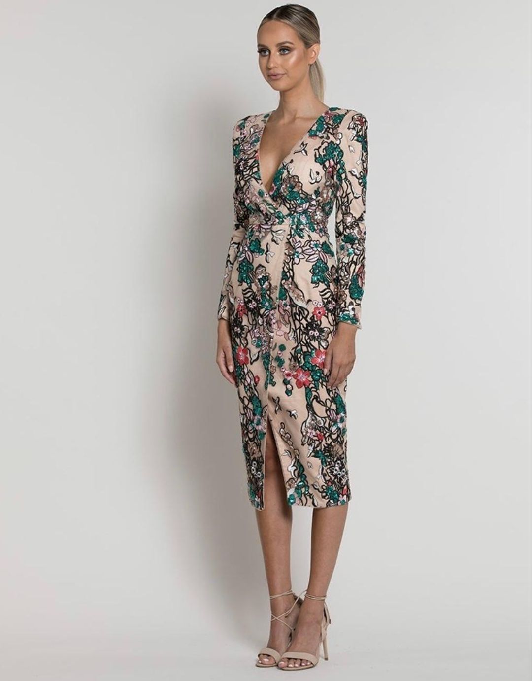 Kali Wrap Multi-Lace Midi for rent on The Volte - main image