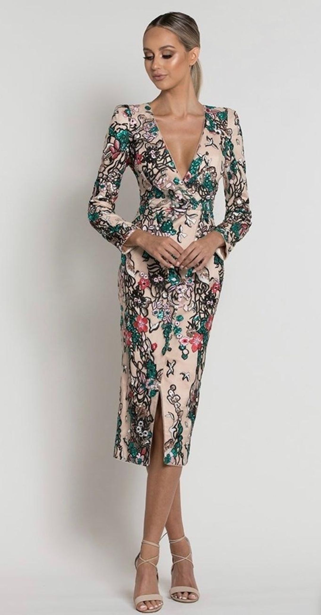 Kali Wrap Multi-Lace Midi for rent on The Volte - main image