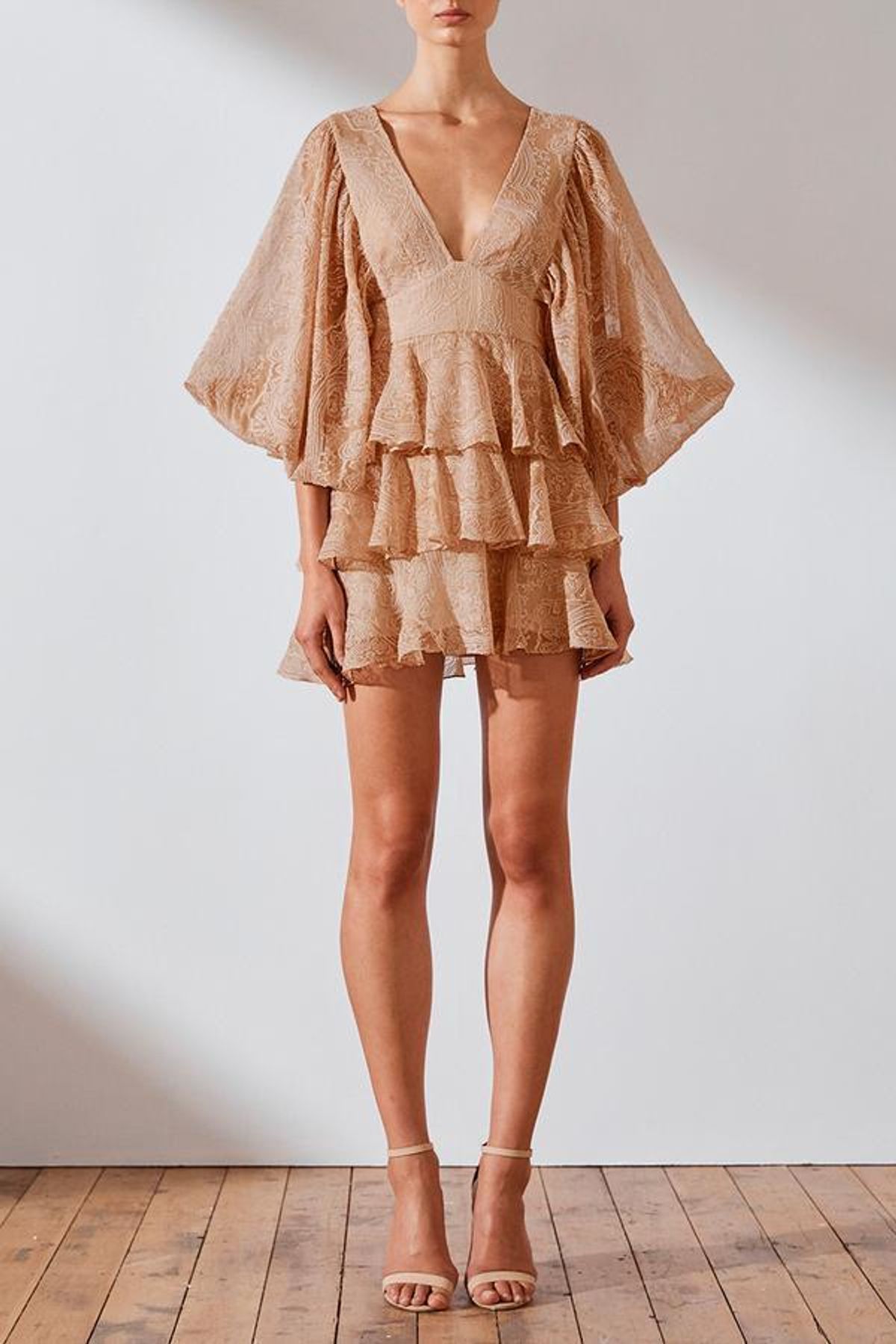 Shona Joy Monroe Draped Sleeve Dress size 10 for rent on The Volte - main image