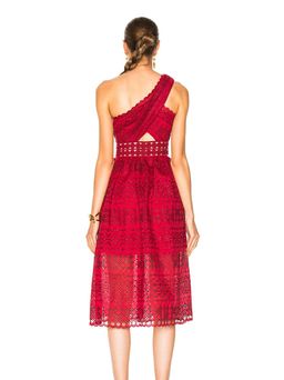 Self Portrait One Shoulder Cut Out Midi Dress Size 14 for rent on The Volte - image 2