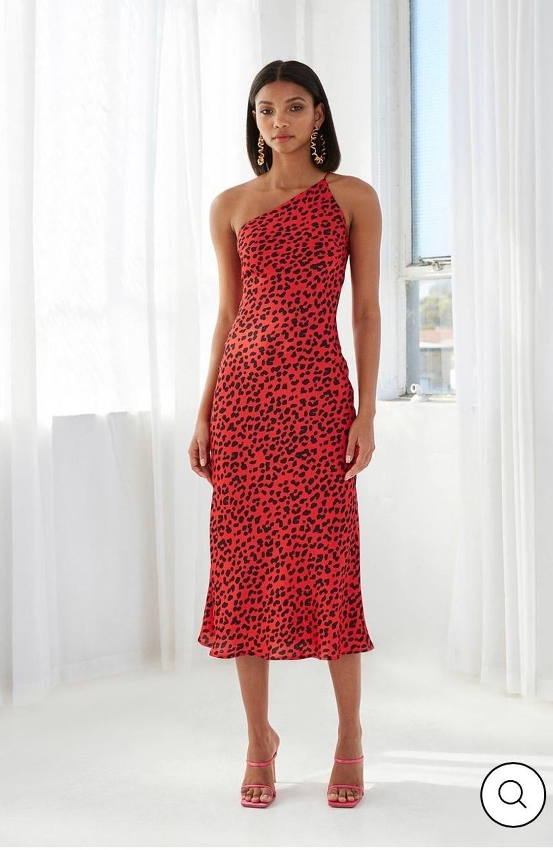 By Johnny Ruby Leopard Asymmetric Dress size 6 for rent on The Volte - main image