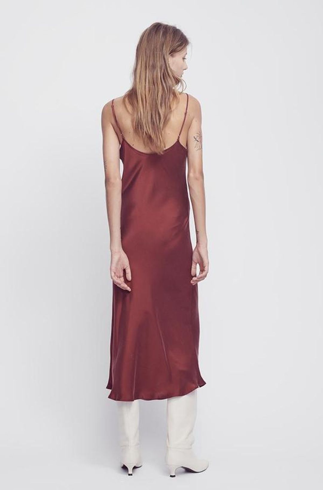 Silk Laundry 90s Slip Dress in Plum size 10 for rent on The Volte - main image