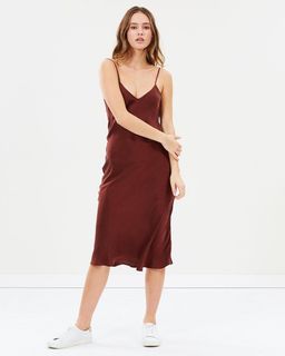 Silk Laundry 90s Slip Dress in Plum size 10 for rent on The Volte - image 3