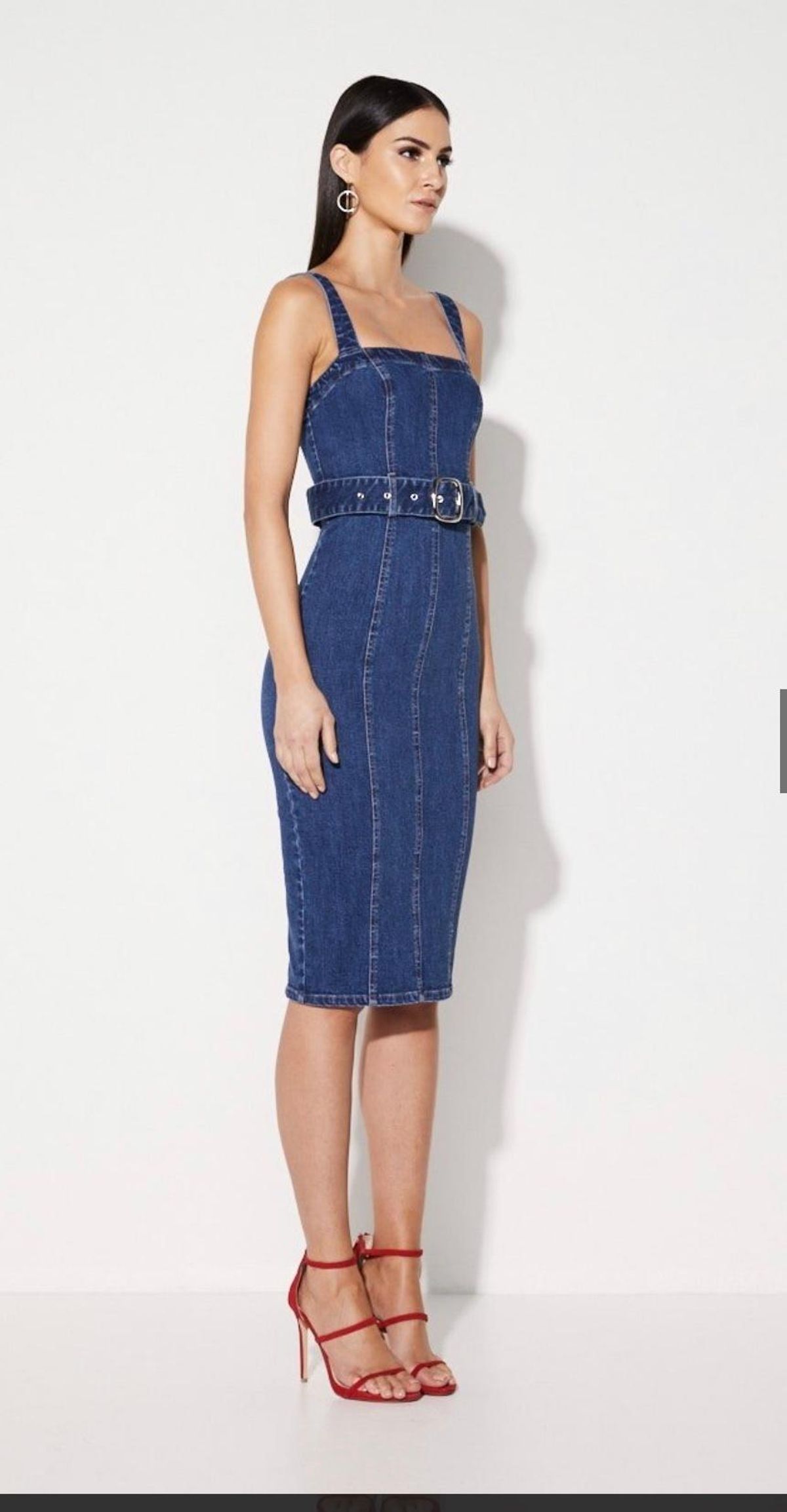 Mossman Denim Belted Dress size 8 - Image 2