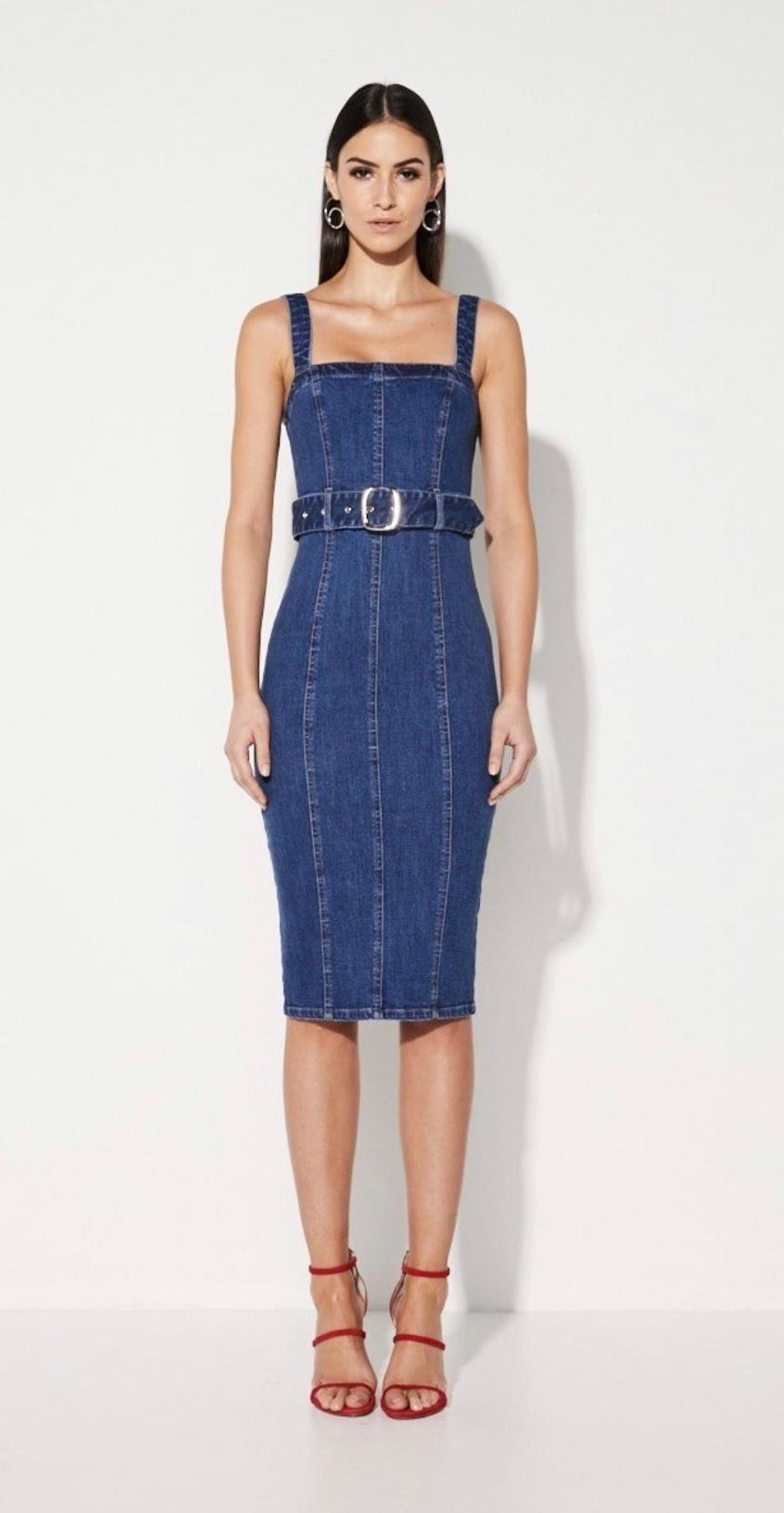 Mossman Denim Belted Dress size 8 - Image 1