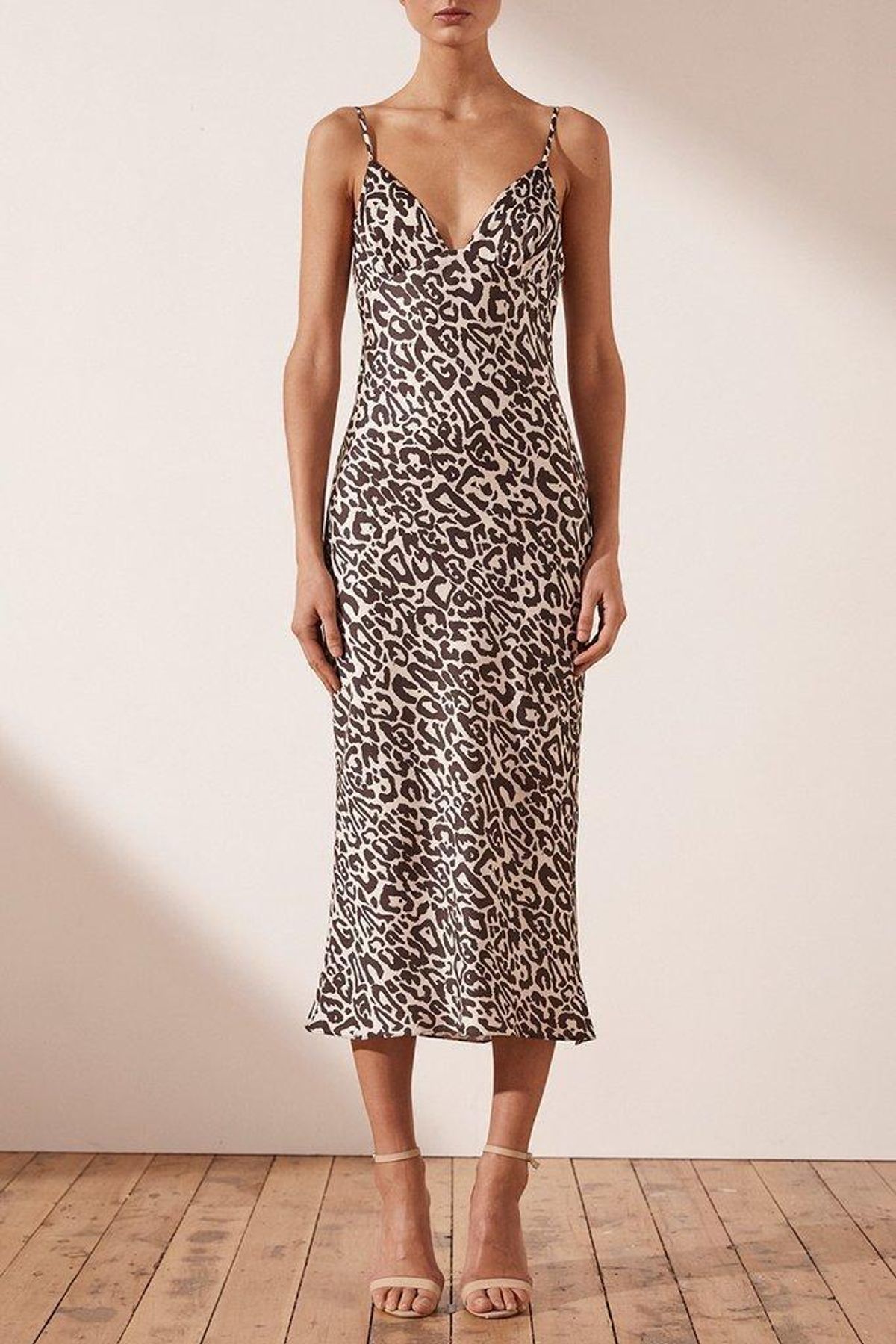 Shona Joy Isabella Bias Midi Dress Leopard 10 - Image 2