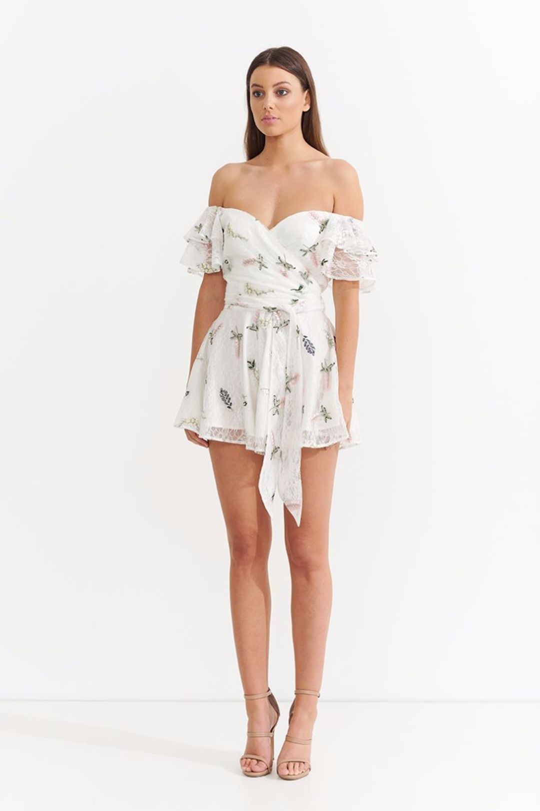 ASILIO | Botanical Crush White Romper | Size 6 | SOLD OUT for rent on The Volte - main image