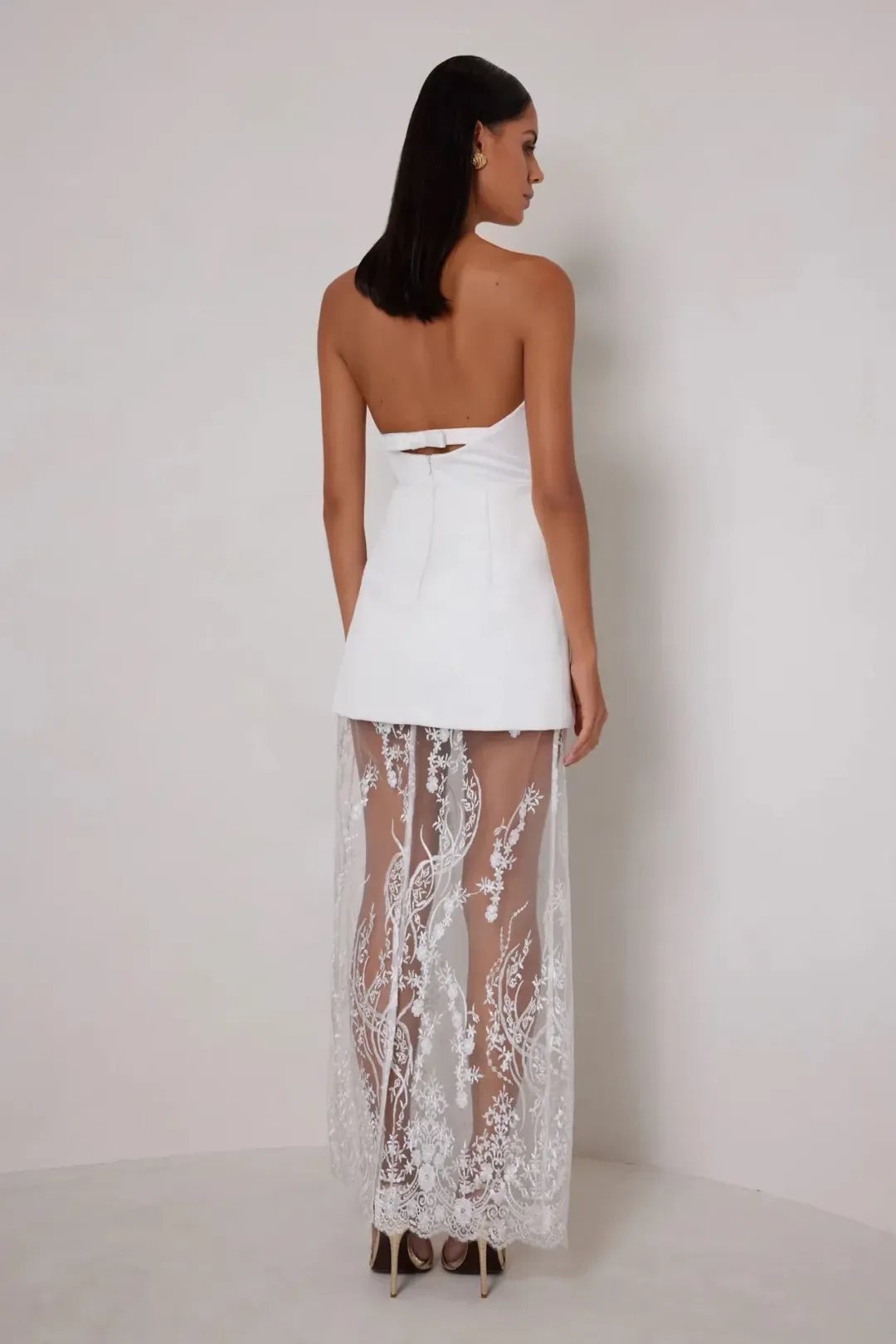 Elle Zeitoune Janice mini White Size 6 for rent on The Volte - main image