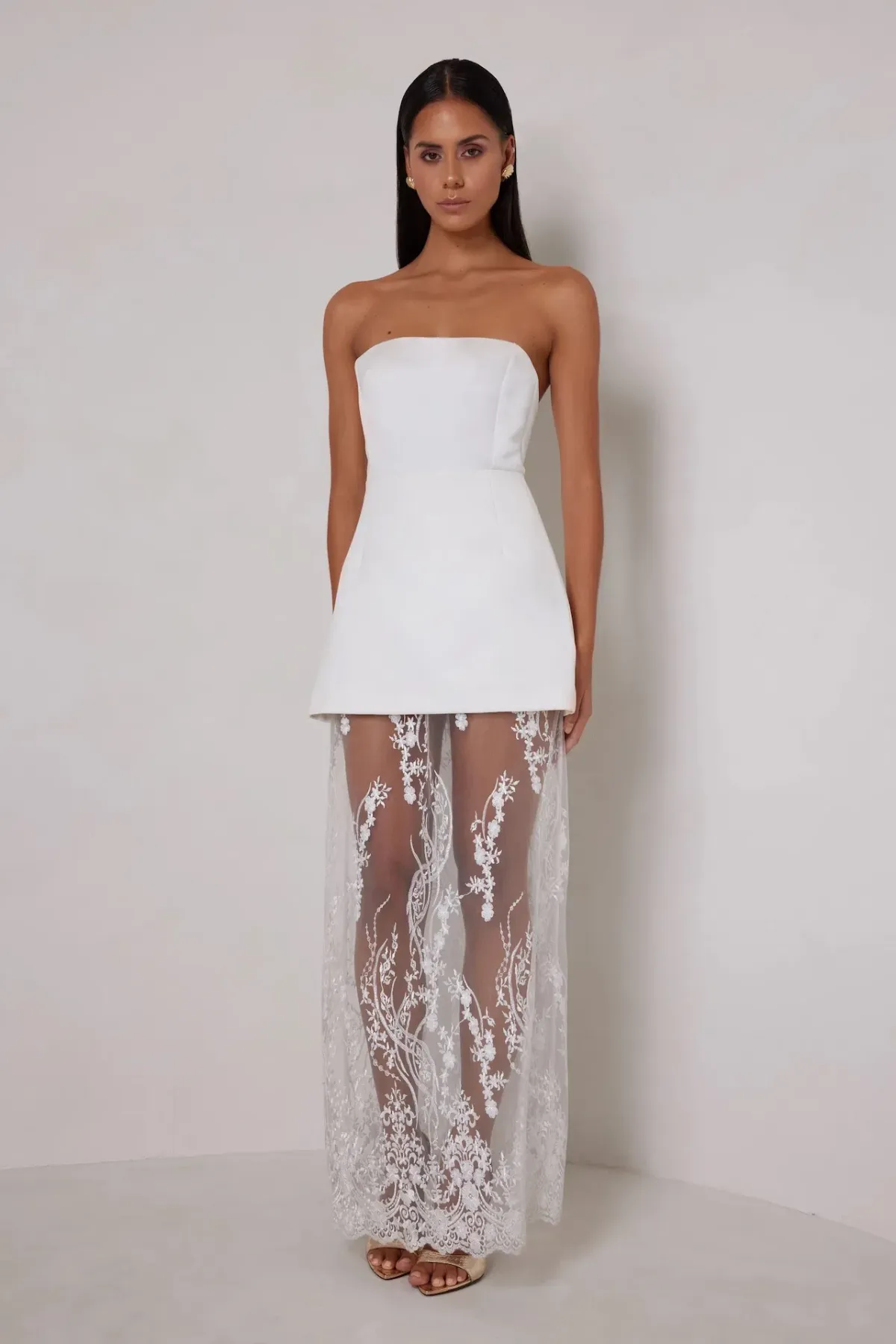 Elle Zeitoune Janice mini White Size 6 for rent on The Volte - main image