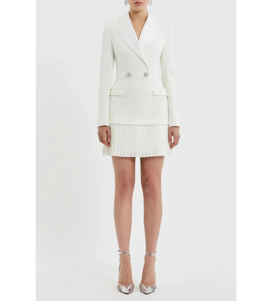 Rebecca Vallance Atlas Mini Dress in Ivory Size 8 for rent on The Volte - main image