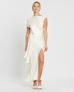 Bec & Bridge | Piper Asym Midi Dress in Ivory | Size 14 for rent on The Volte - image 4