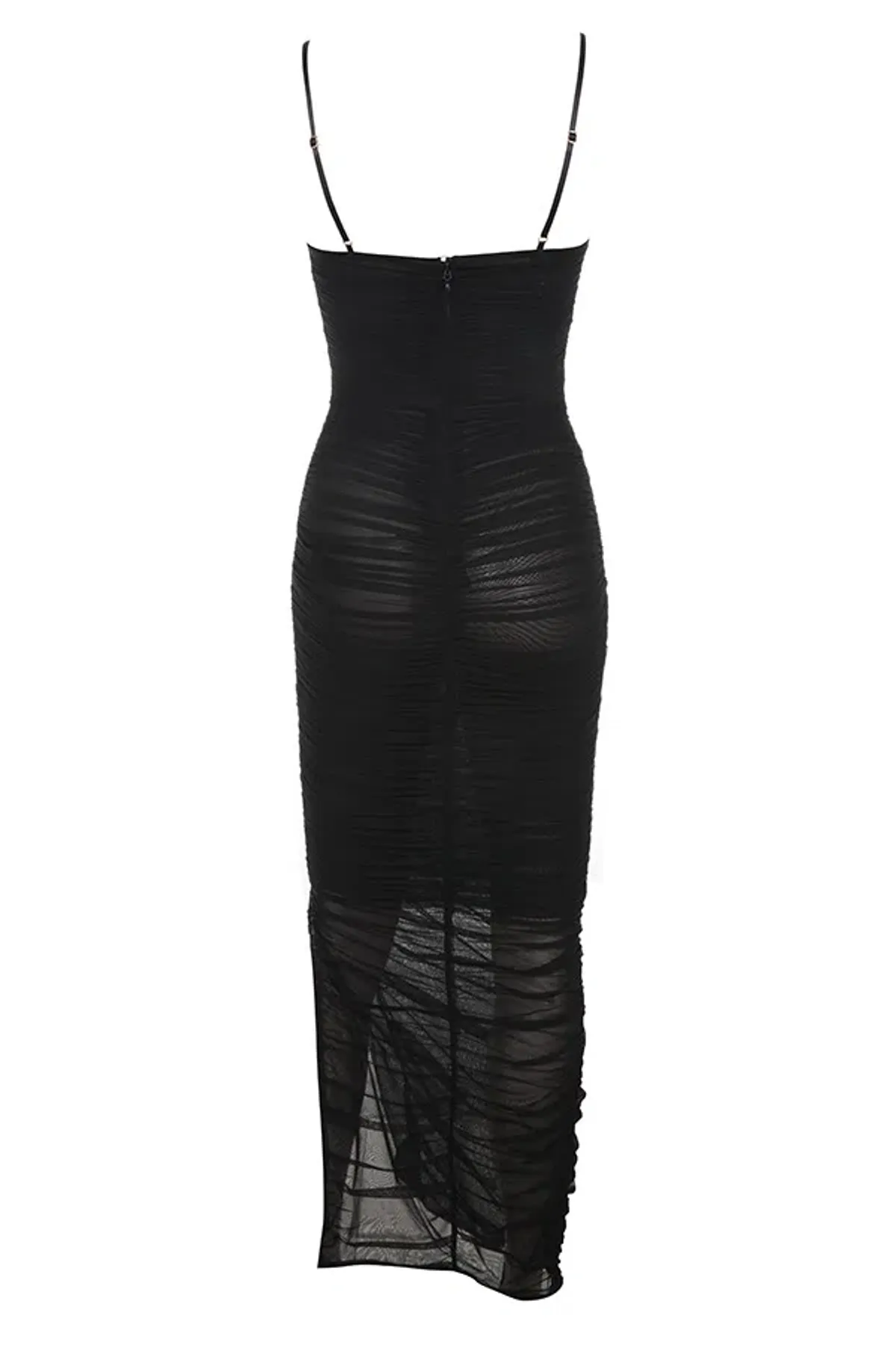 House of CB Fornarina Organza Mesh Midi Dress Black Size 12 - Image 6