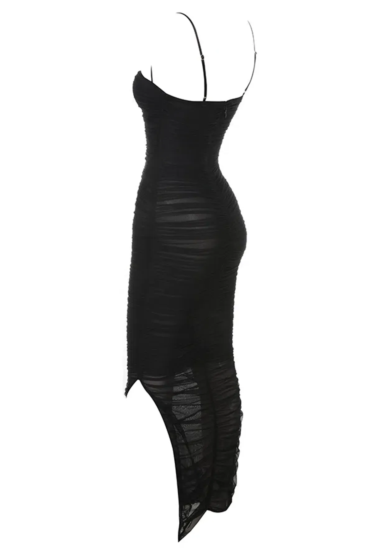 House of CB Fornarina Organza Mesh Midi Dress Black Size 12 - Image 5