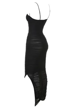 House of CB Fornarina Organza Mesh Midi Dress Black Size 12 for rent on The Volte - image 5