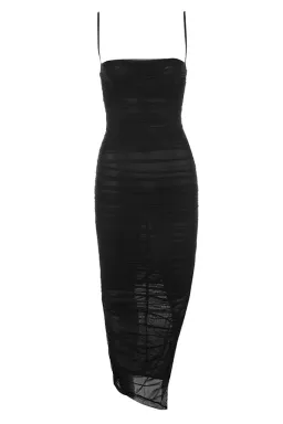 House of CB Fornarina Organza Mesh Midi Dress Black Size 12 for rent on The Volte - image 4