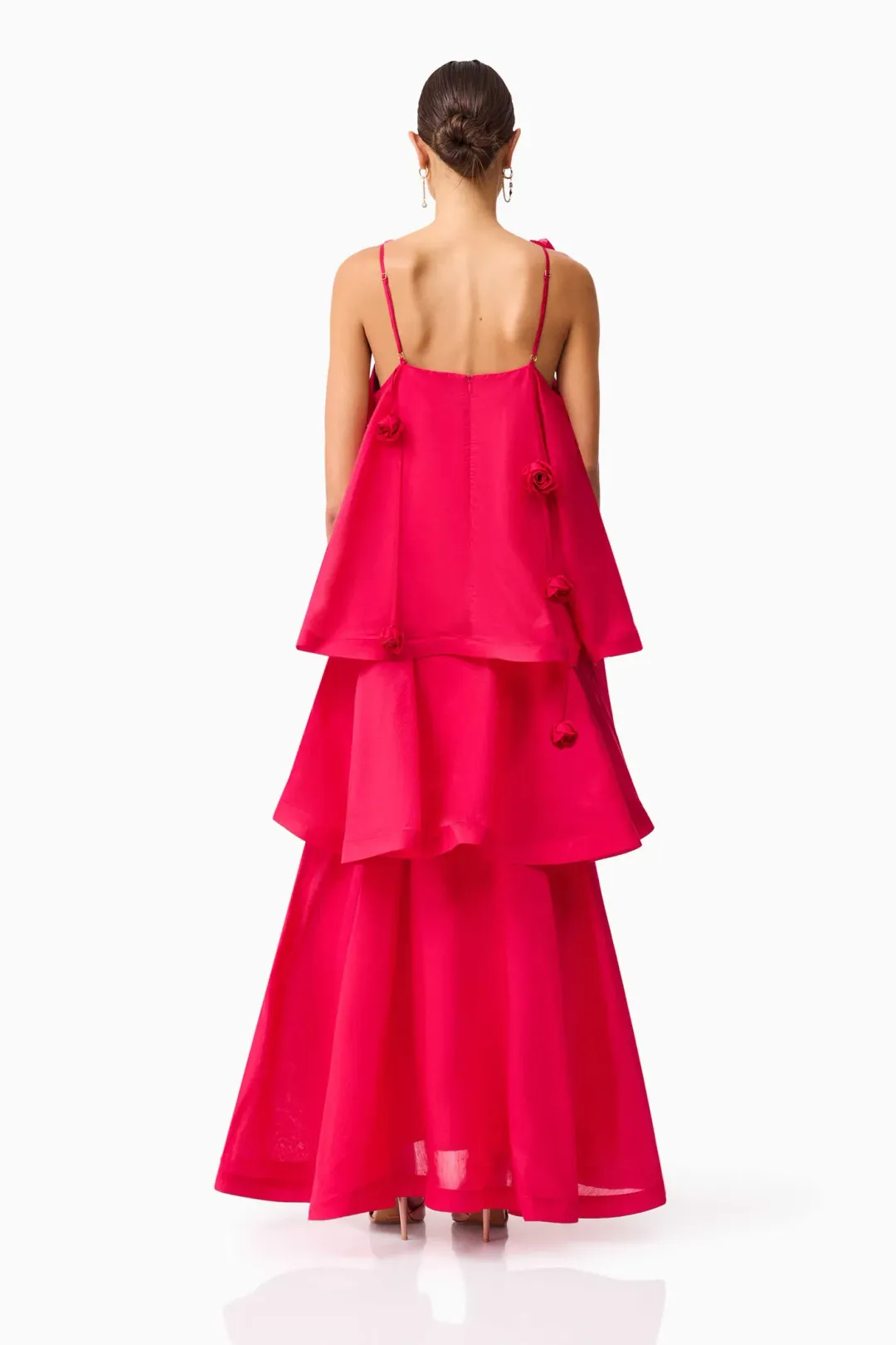 Elliatt Thalia Tiered Gown Size 16 / XXL in Pink for rent on The Volte - main image