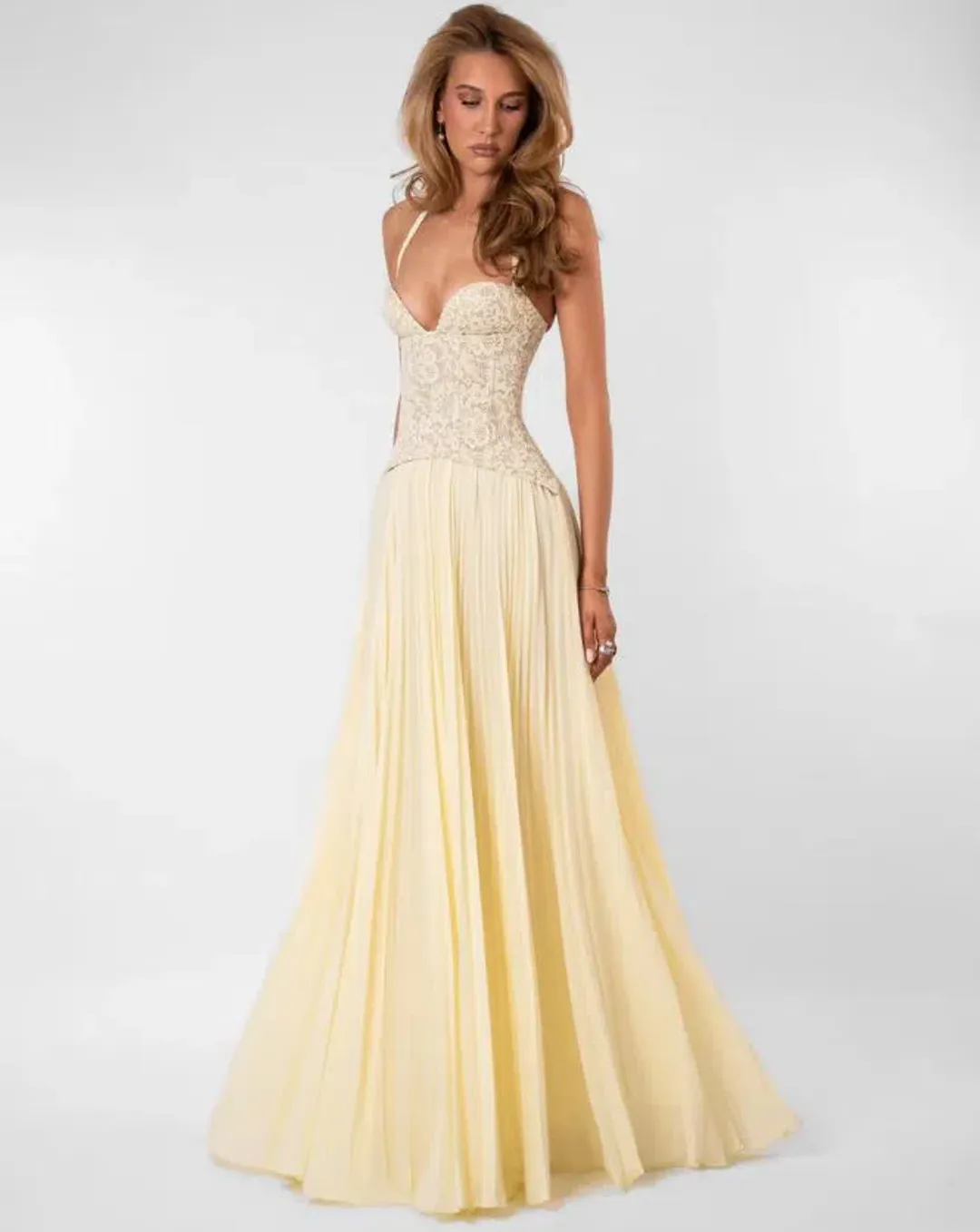 Fenity Gaia Dress in Butter Yellow Size S/8 for rent on The Volte - main image